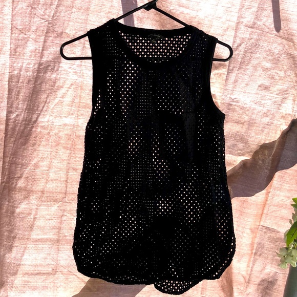 Black mesh Banana Republic tank top - Picture 1 of 3